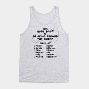 Drinking Around the World Check List Tank Top